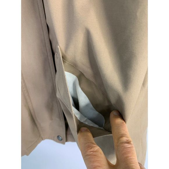 Mens London Fog Limited Ed Size M Winter Coat Removable Lining Hood Khaki 6039 - Picture 3 of 13